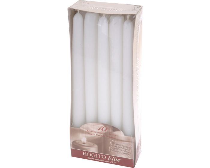Kaars Diner Wit 24.5cm Gotisch