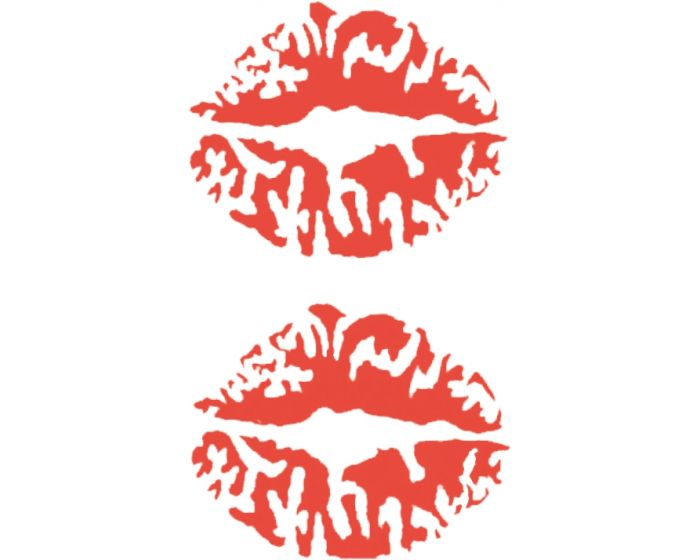 Kusmond rood sticker