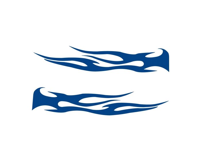 Tattoo blauw vuur sticker