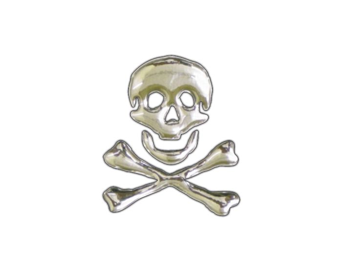 Doodskop 3d chrome sticker