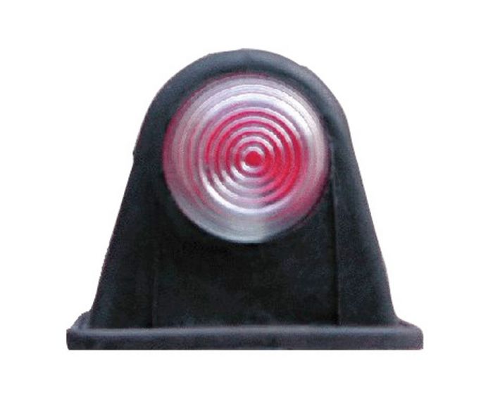 Breedtelicht plat 74 x 61 mm rood/wit