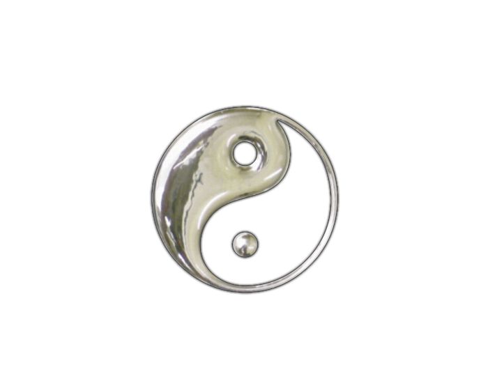 Yinyang 3d chrome sticker