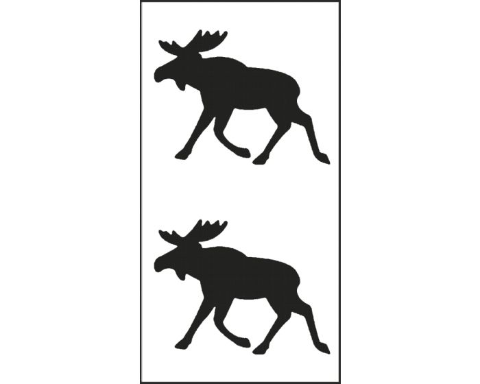 Eland set zwart sticker