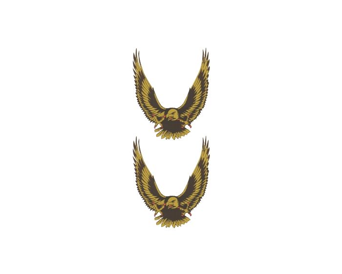 Adelaar set goud (2x) sticker