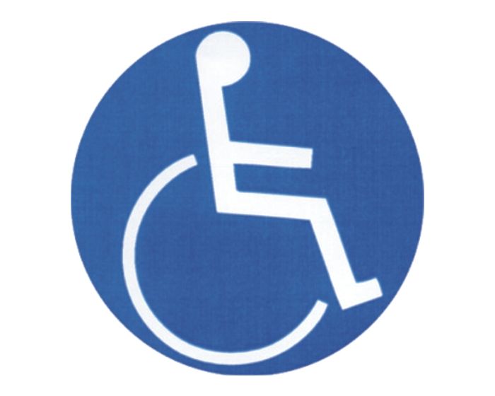 Invalide reflecterend sticker