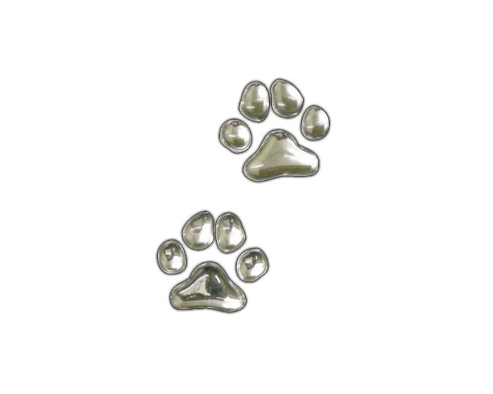 Berenpoot 3d chrome sticker