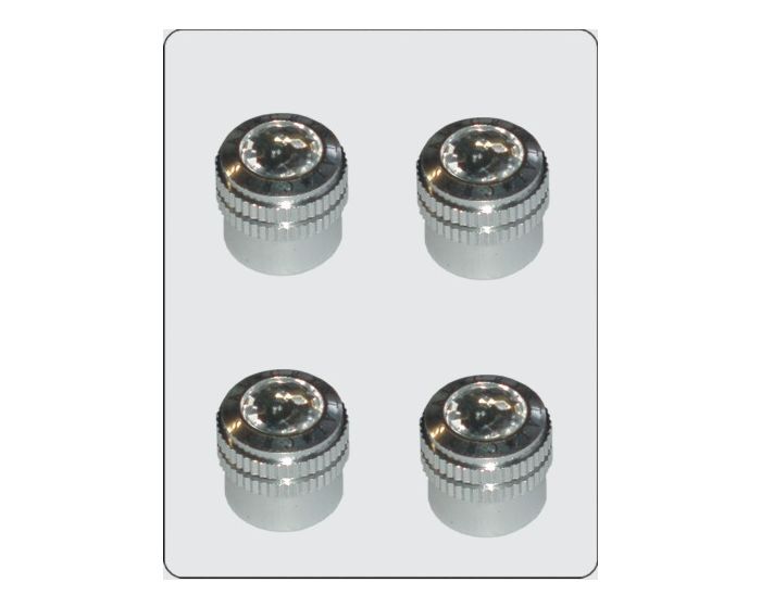 Ventiel kapjes kristal 4stuks
