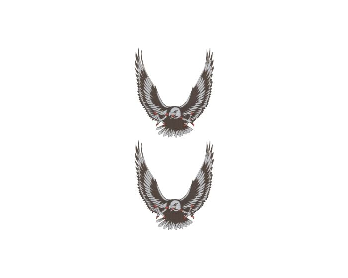 Adelaar set zilver (2x) sticker