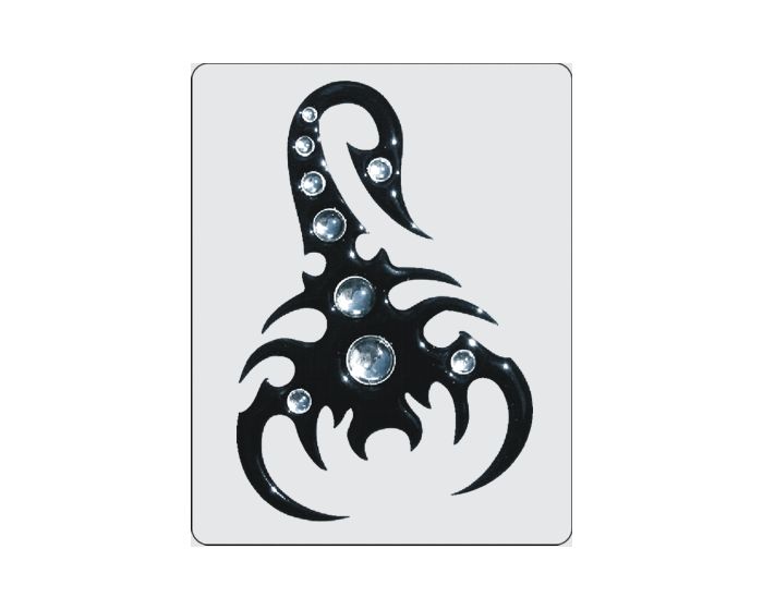 Schorpioen 3d chrome sticker 11x8,5