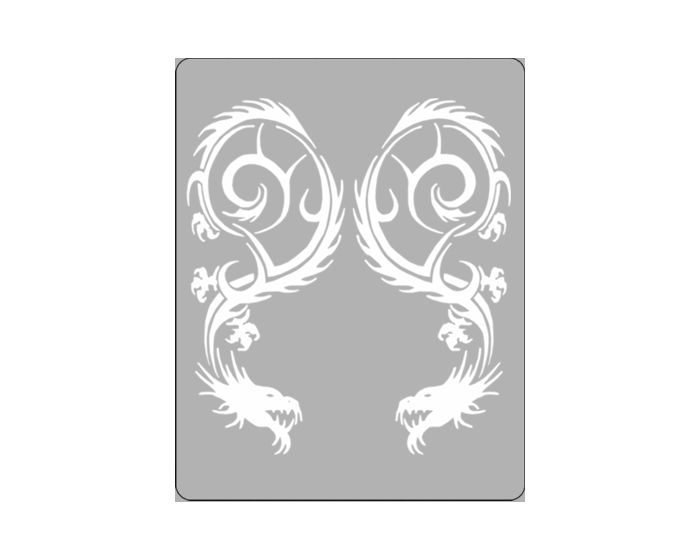 Draak ii zilver sticker