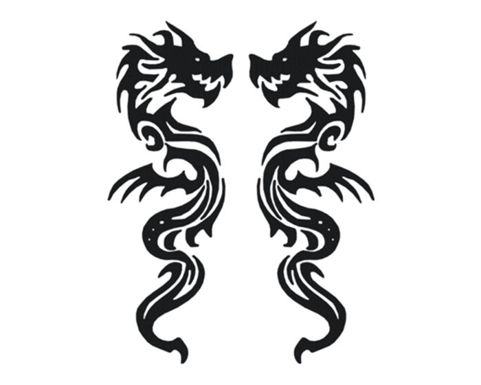 Draak zwart sticker