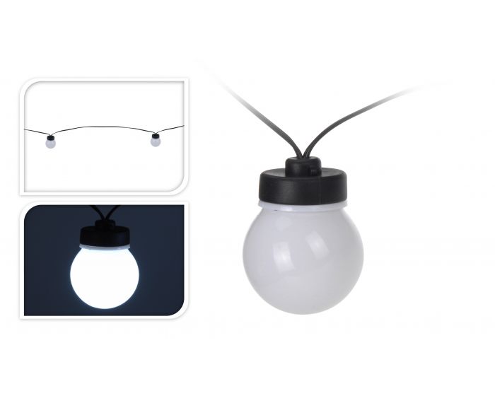 Feestverlichting 10 lampen wit