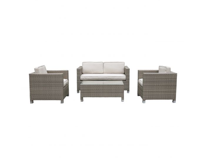 Loungeset wicker zithoek - Naturel Pure Garden & Living