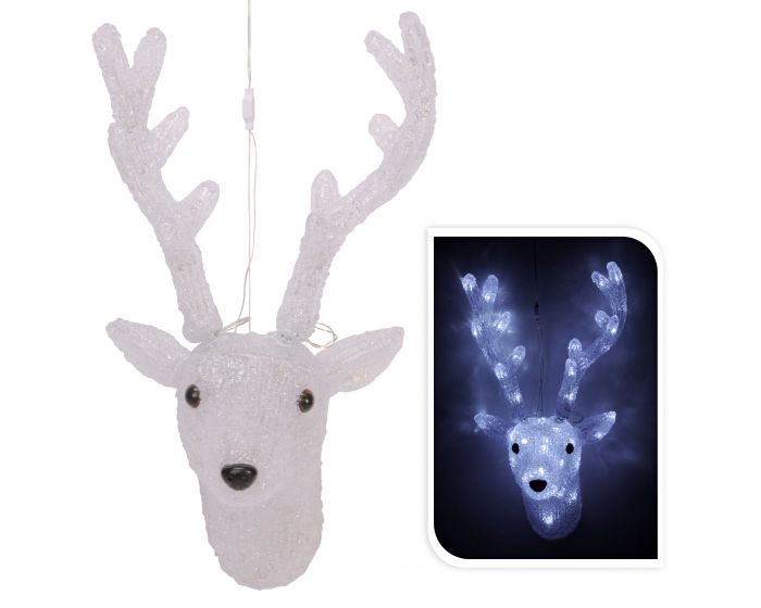 Rendierkop LED wit