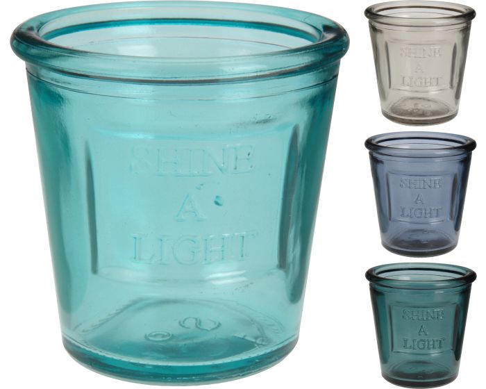 Theelichthouder glas 9cm