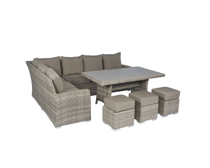 Hoekbank loungeset wicker