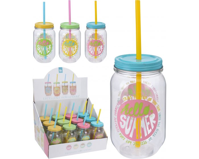 Drinkfles met rietje