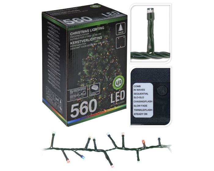 Clusterverlichting kerst 560 LED Multi