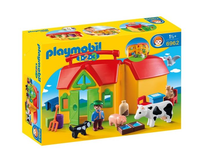 Playmobil 1-2-3 Meeneemboerderij met dieren