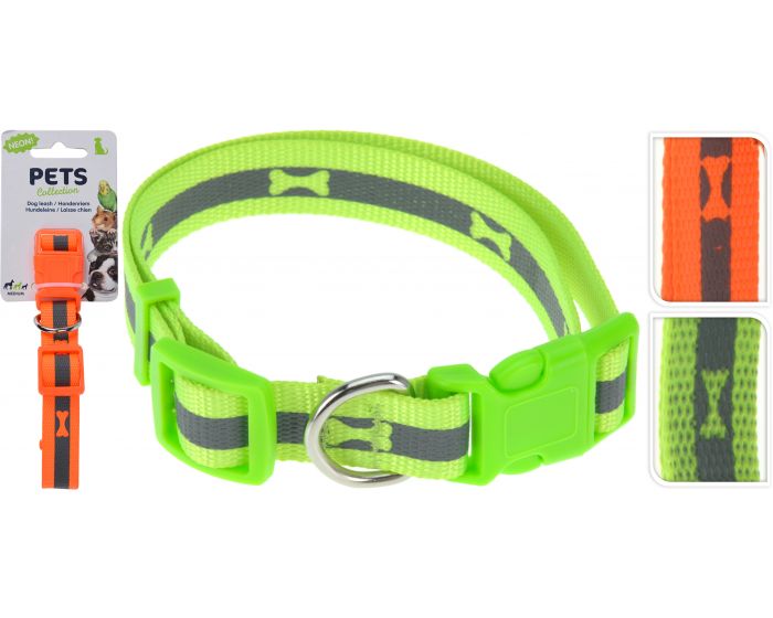 Hondenhalsband middel neon