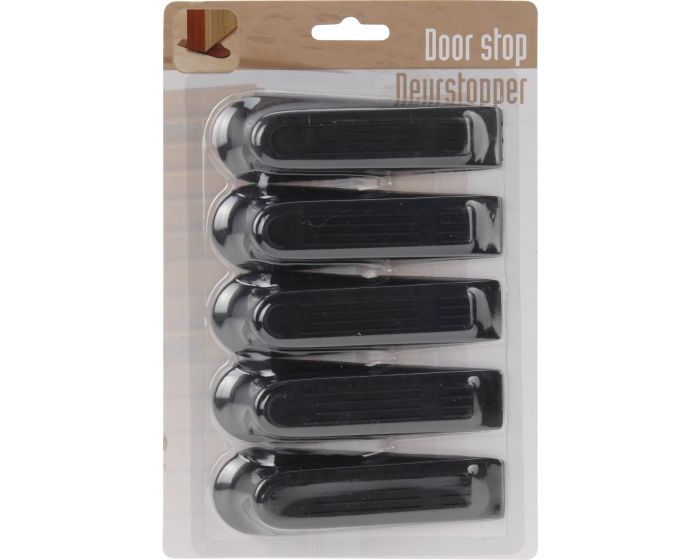 Deurstoppers set van 5 12CM zwart