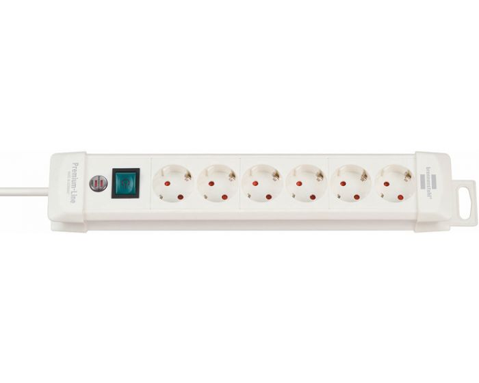 Brennenstuhl Premium Stekkerdoos 6-weg Wit 3M