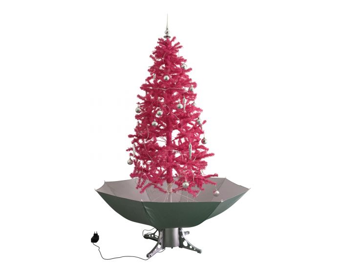 Sneeuwende Kerstboom Roze 180cm