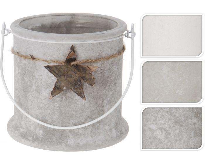 Theelichthouder glas 12cm