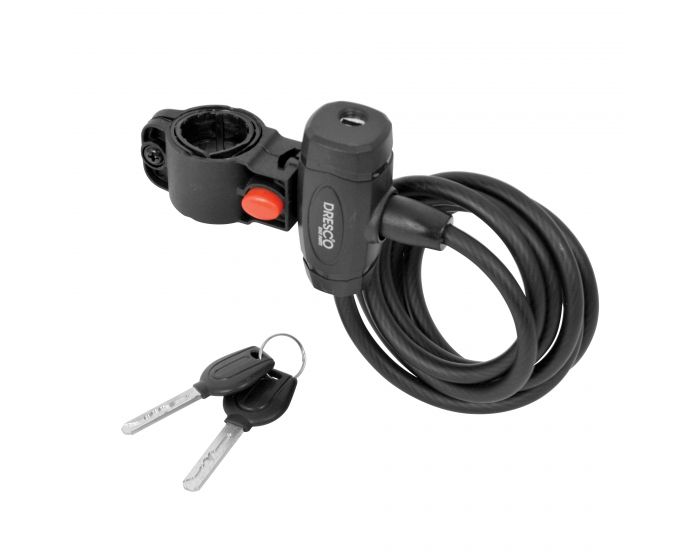 Spiraalslot 150cm 8mm+ steun 2 sleutels