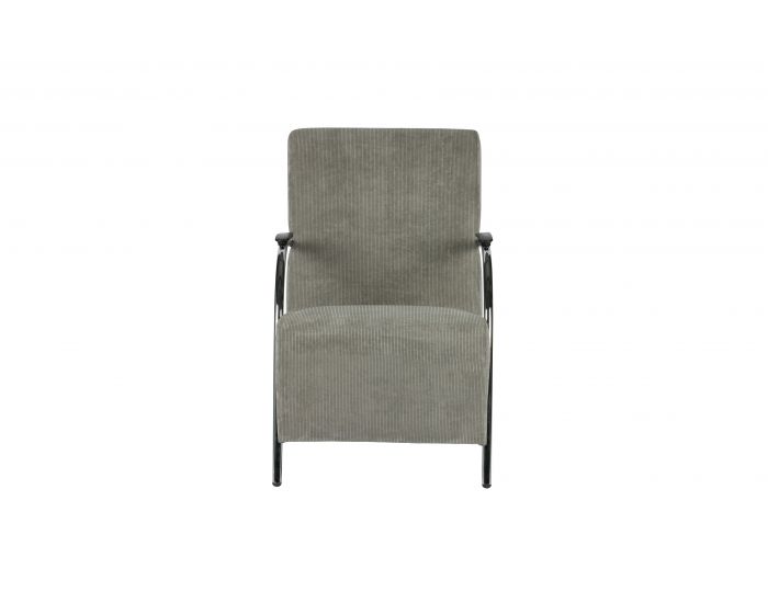 Woood fauteuil Halifax rib grijs/groen