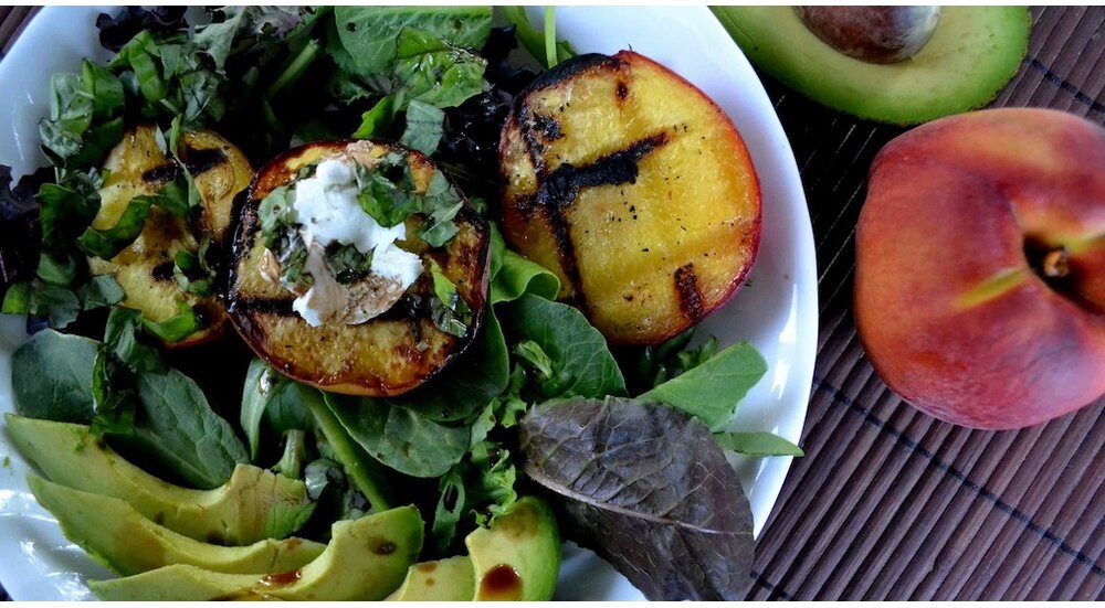 gegrilde perzik salade gegrilde perzik salade