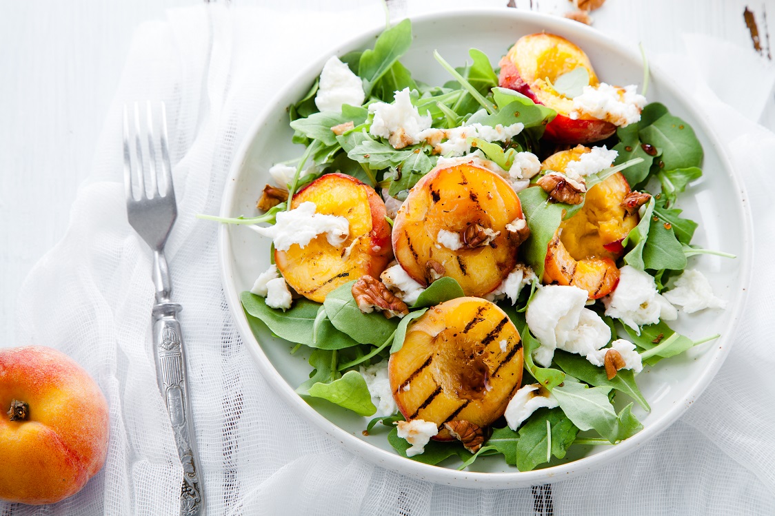 salade met perzik salade met perzik